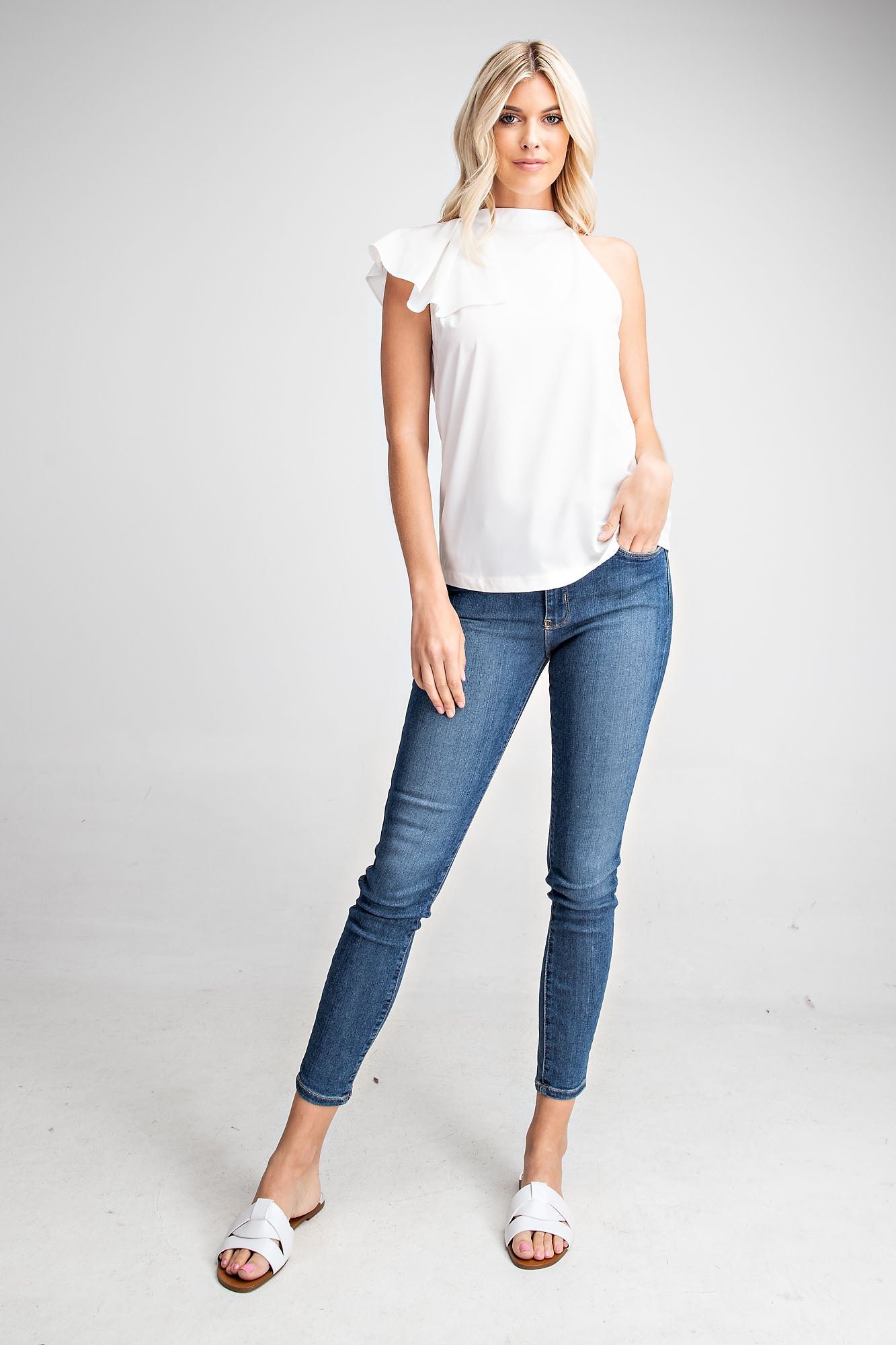 Ashanti Top White Glam