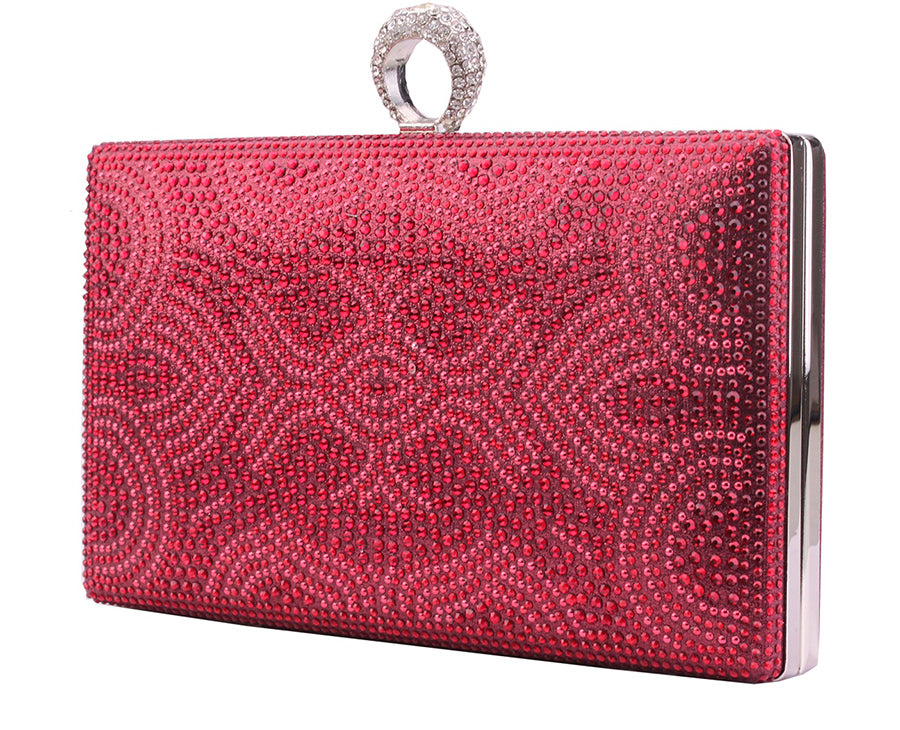 Capri Clutch Red Bag