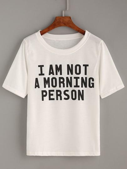 I Am Not A Morning Person White