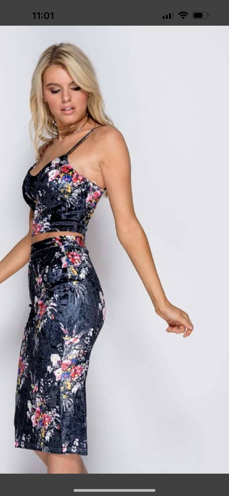 Velvet Skirt Set