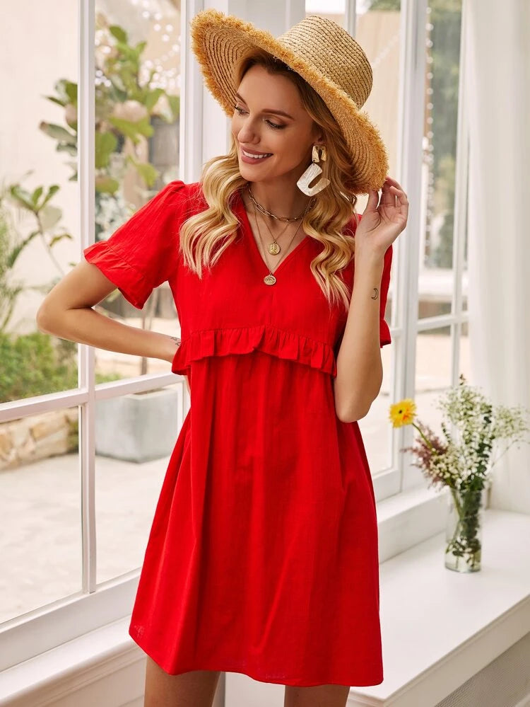 Baby Doll Red Dress
