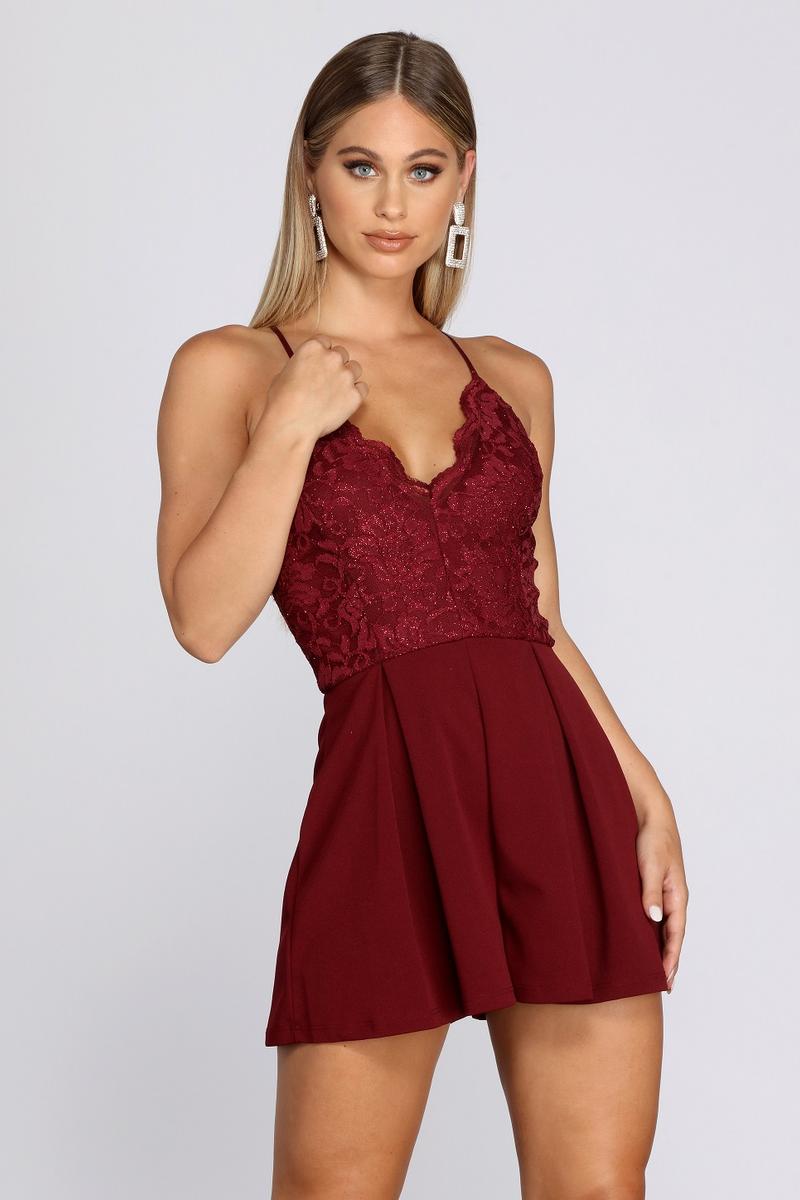 Rimini Romper Dress Burgundy Girlie At Heart Rimini Romper Dress Burgundy Girlie At Heart
