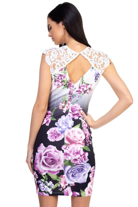 Justine Dress Floral White