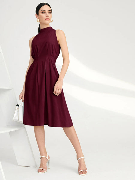 Nai Shein Dress Burgundy