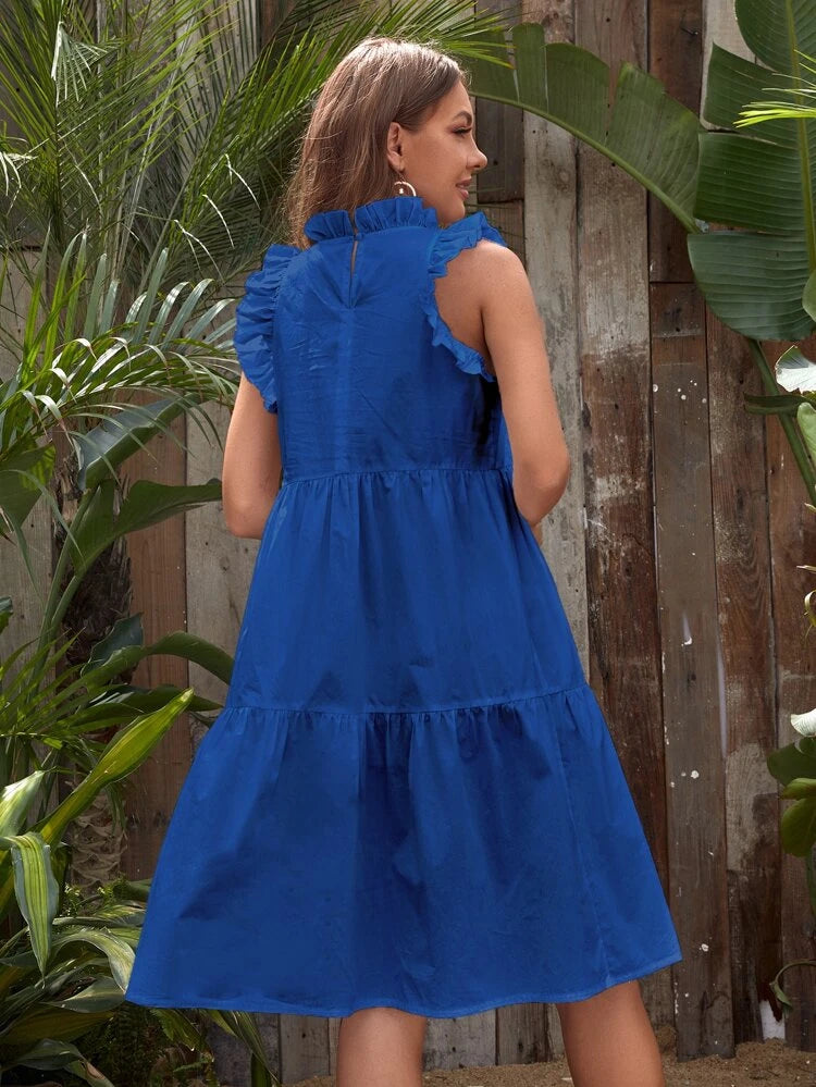 Lucas Shirt Dress Blue She