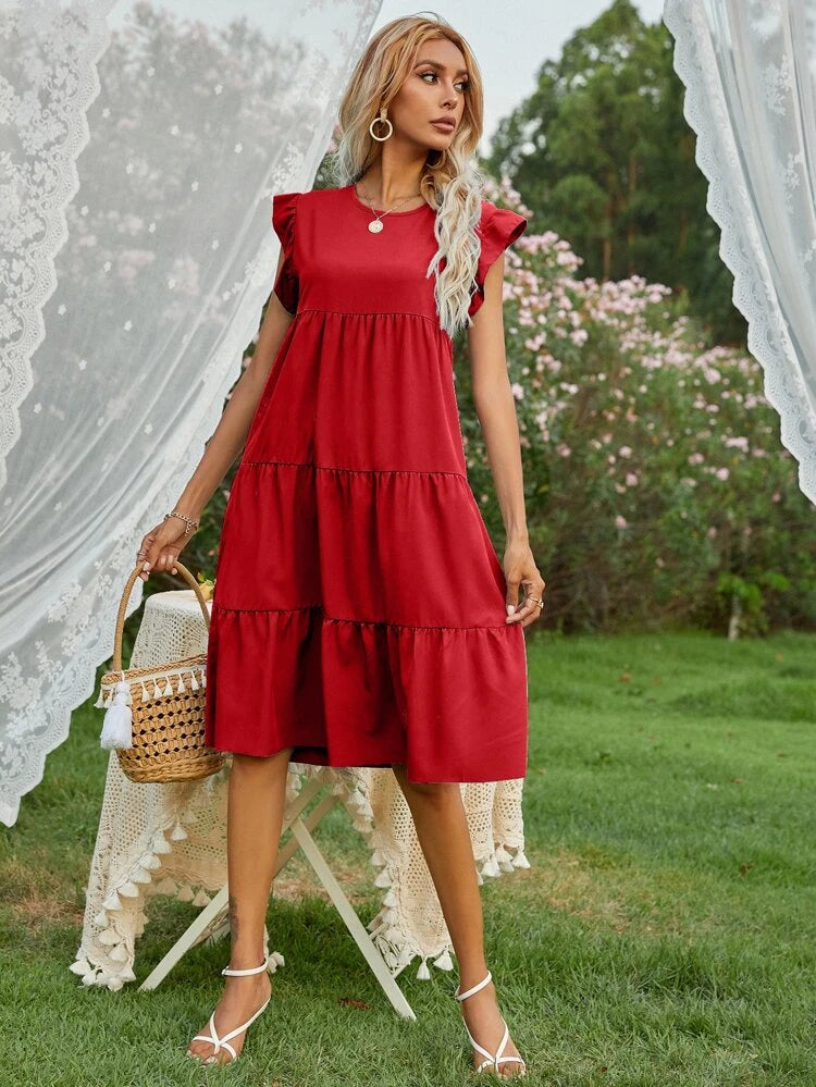 Bella Shirt Dress Red