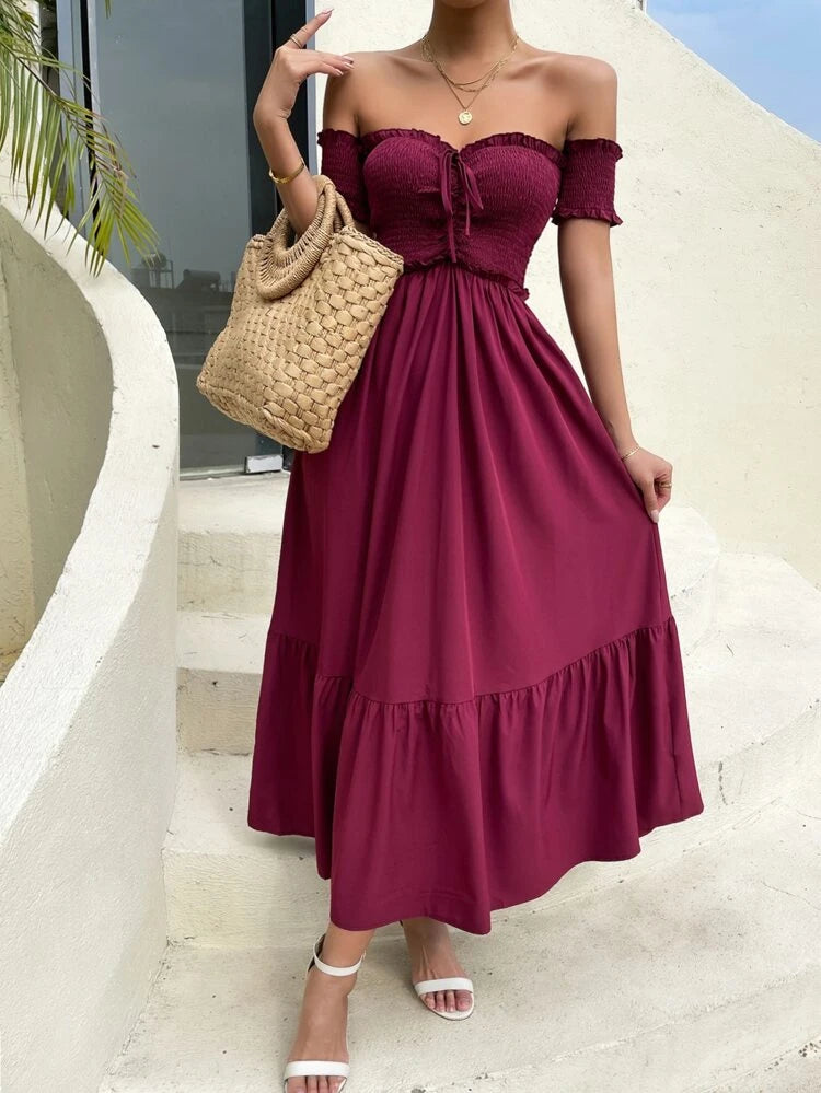 Sammy Shirt Dress Burgundy