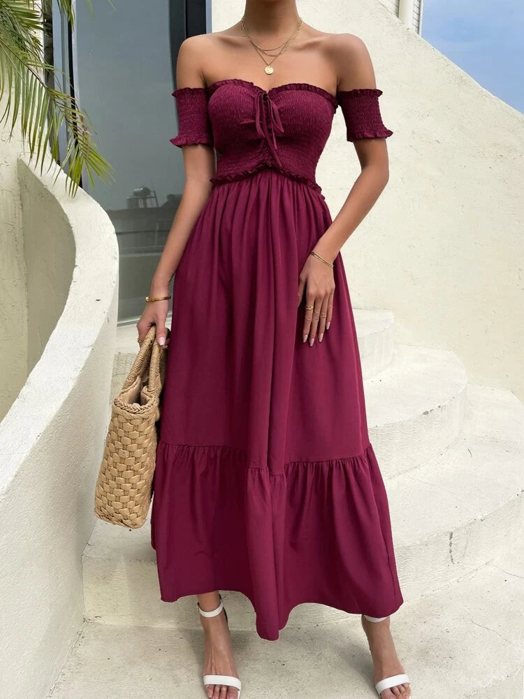 Sammy Shirt Dress Burgundy