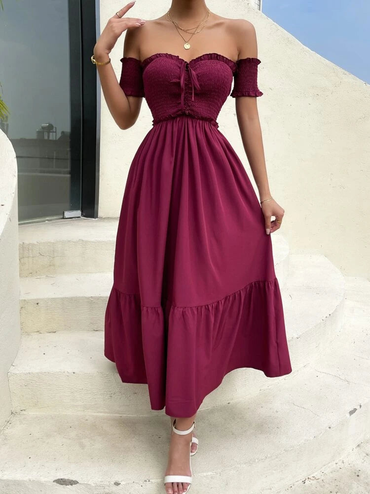 Sammy Shirt Dress Burgundy