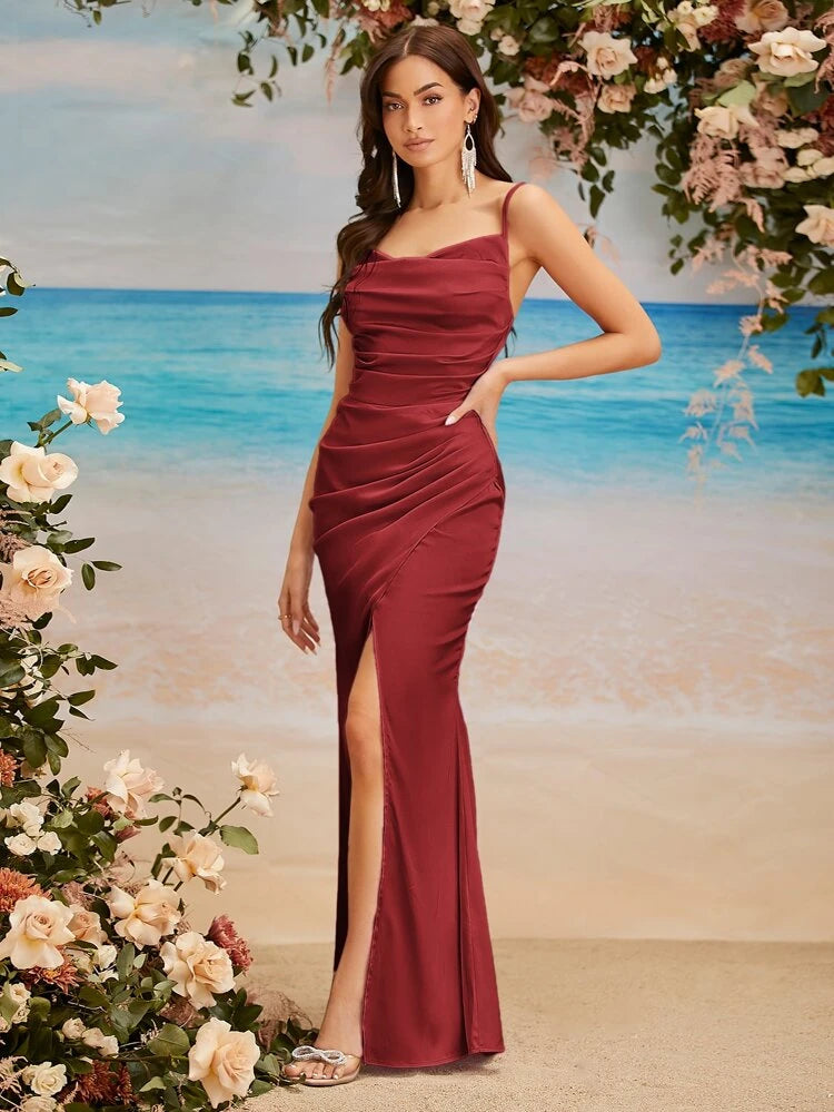 Celest Maxi Dress Burgundy