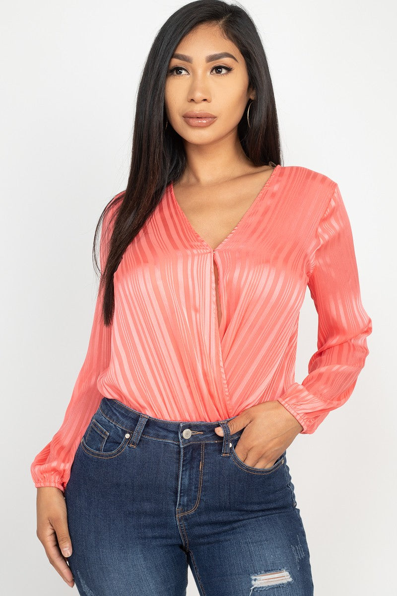 Elena Bodysuit Top Coral