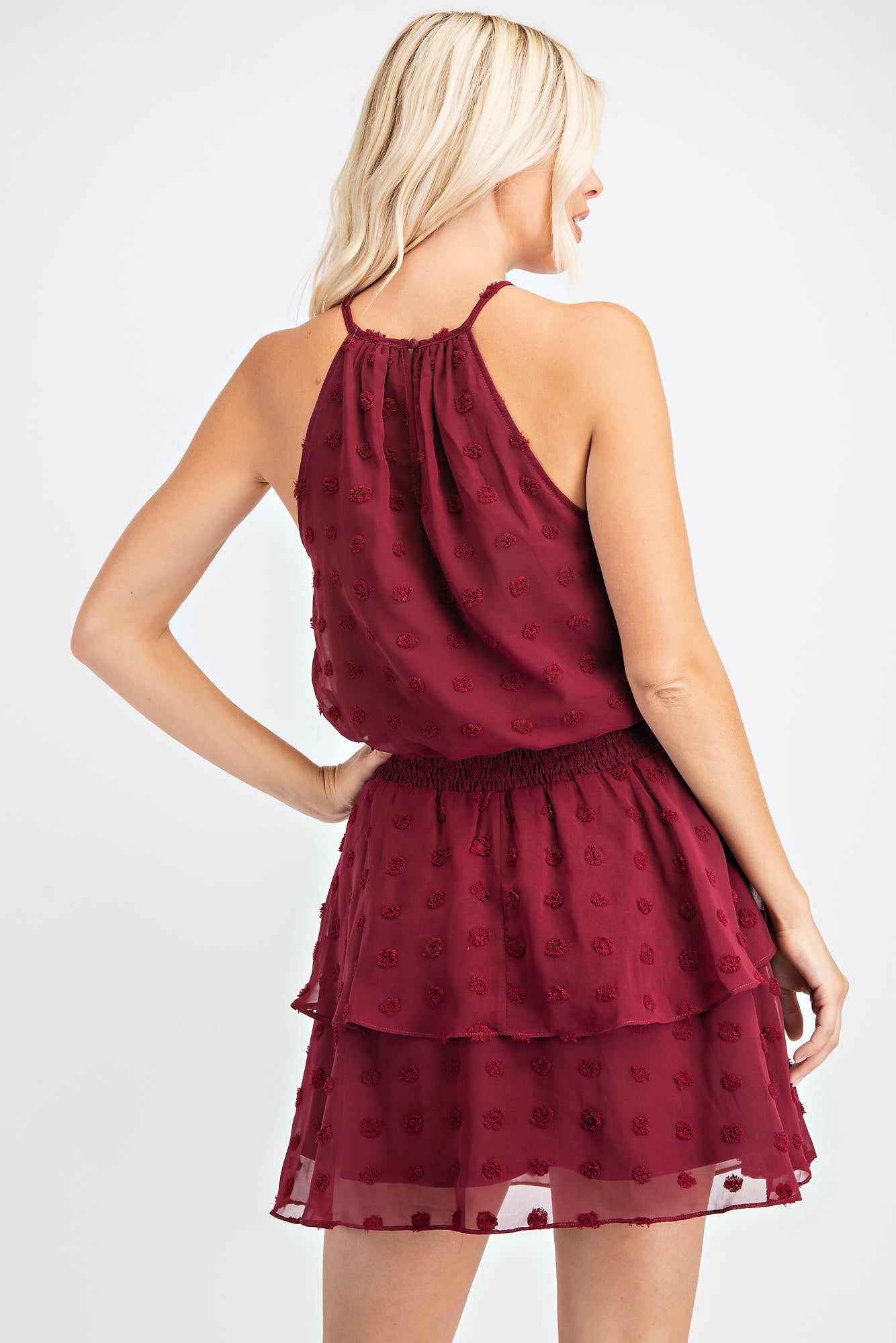 Abena Dress Burgundy