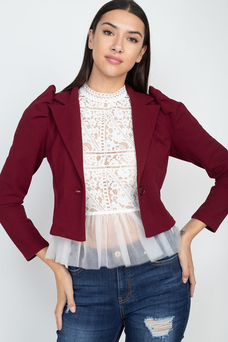 Jakub Blazer Burgundy