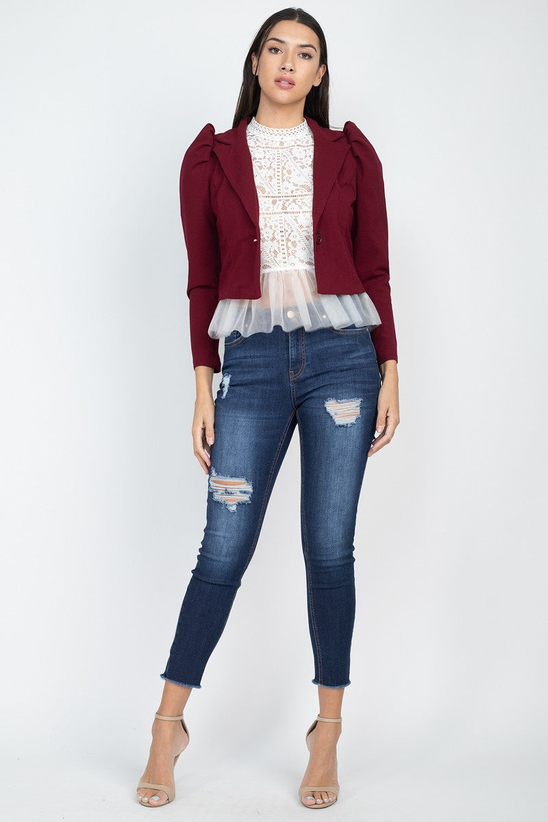 Jakub Blazer Burgundy