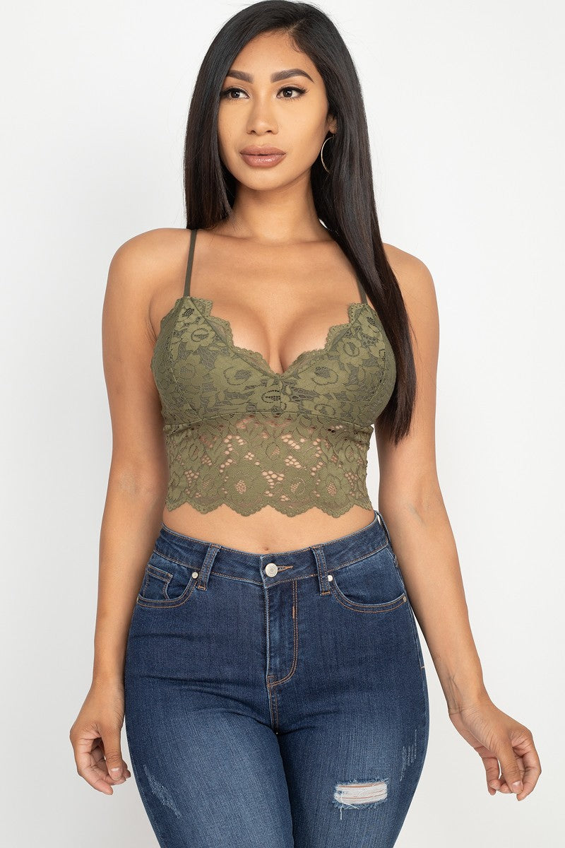 Magdalena Bralette Top Olive