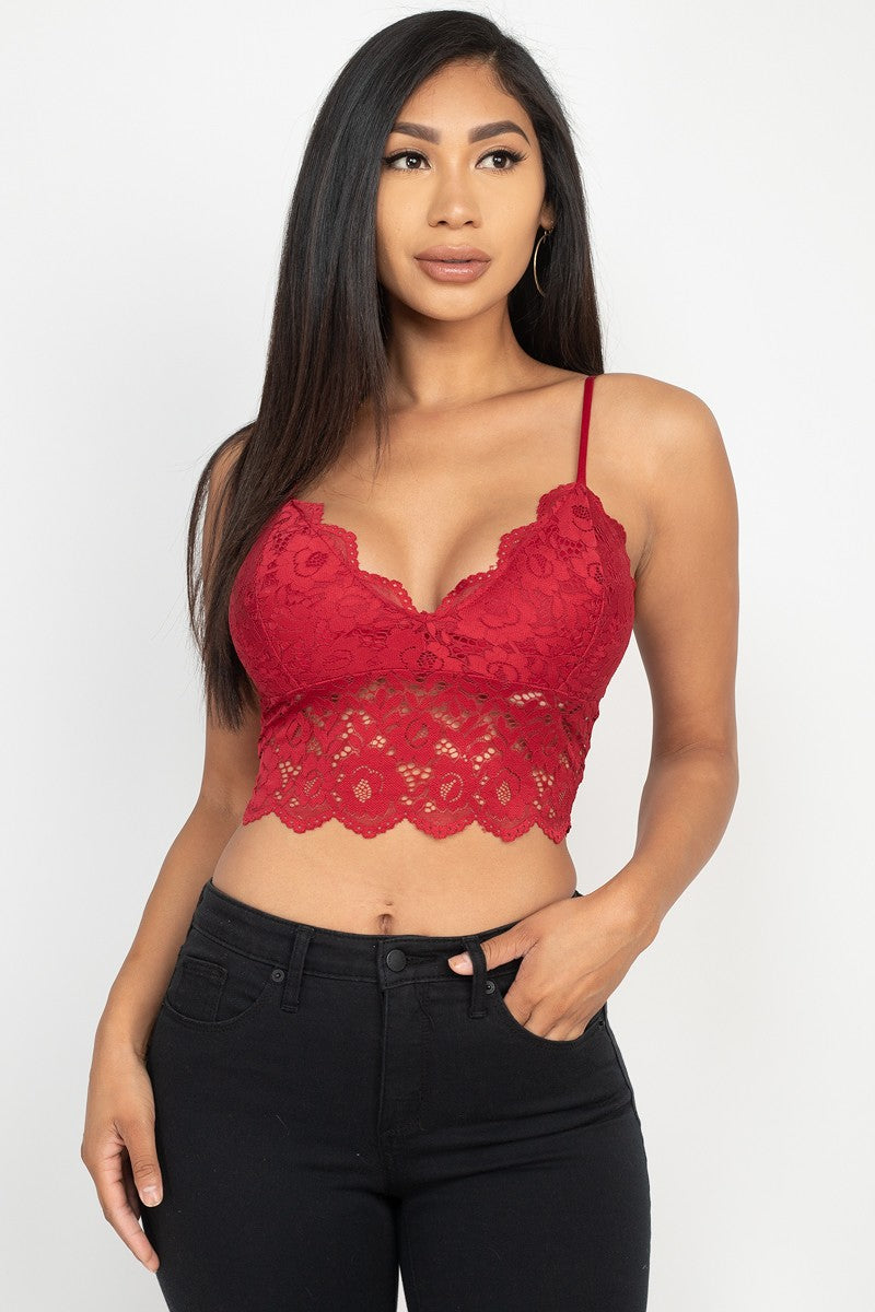 Magdalena Bralette Top Ruby