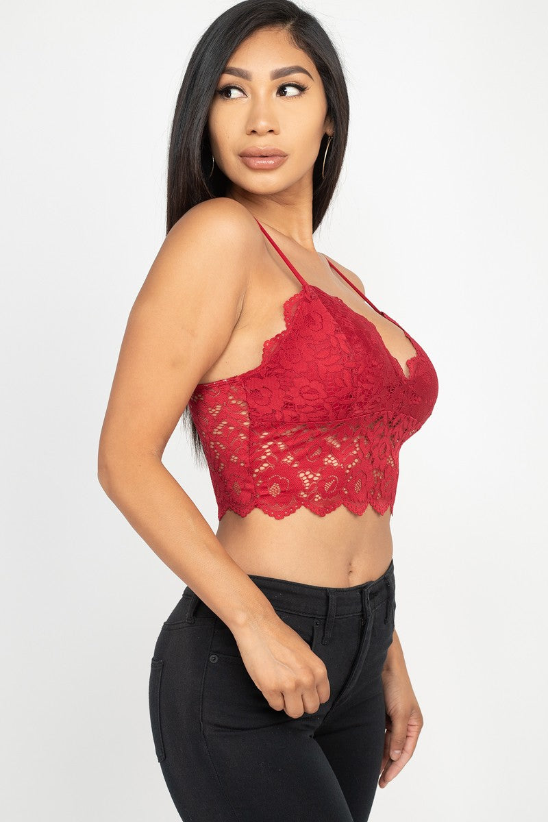 Magdalena Bralette Top Ruby