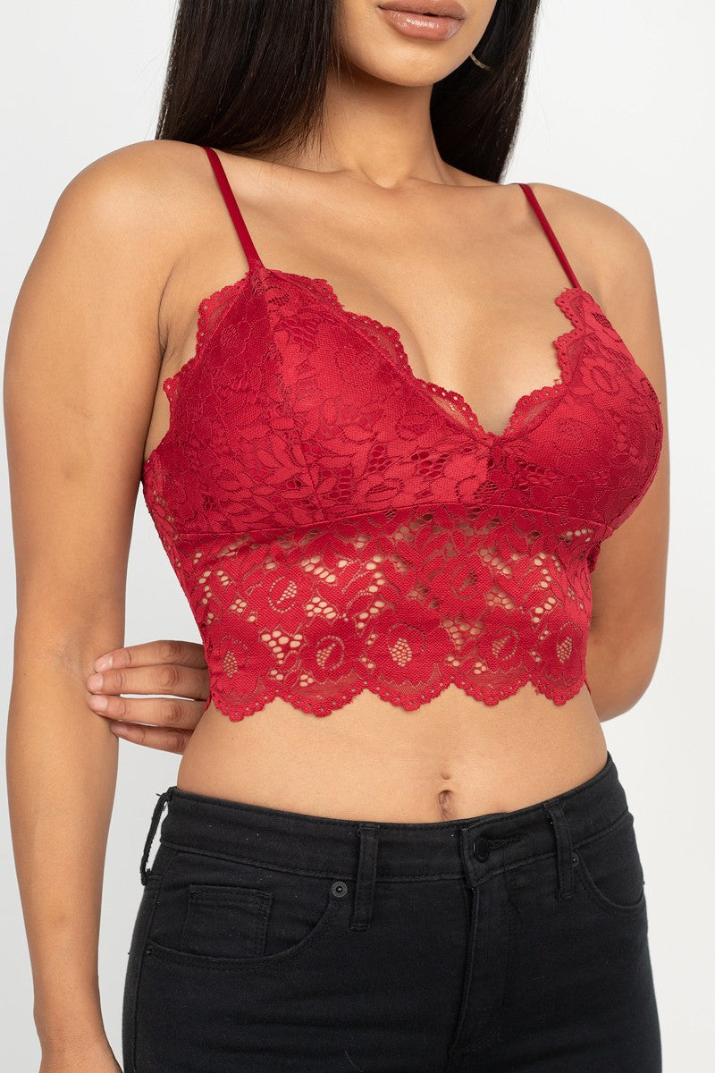 Magdalena Bralette Top Ruby