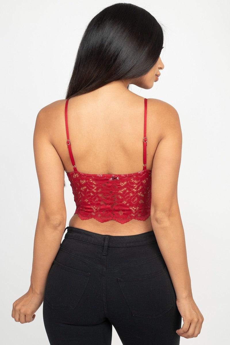 Magdalena Bralette Top Ruby