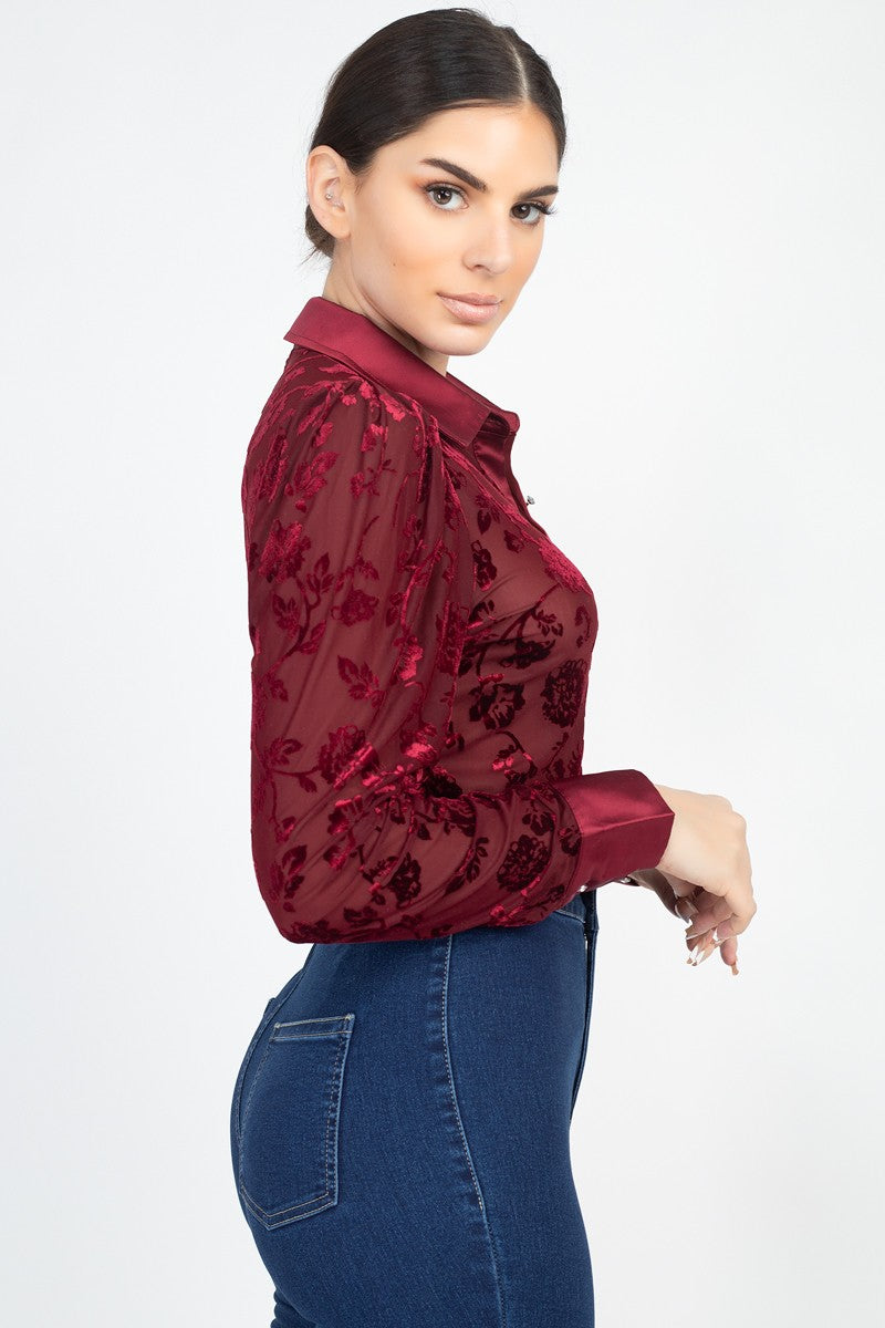 Jona Top Burgundy