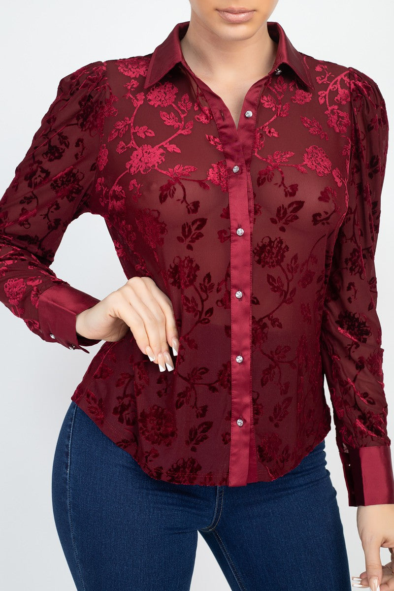 Jona Top Burgundy