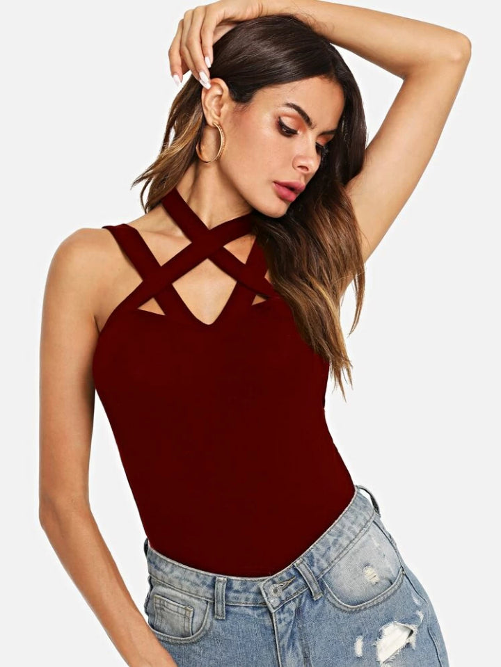 Ines Top Burgundy