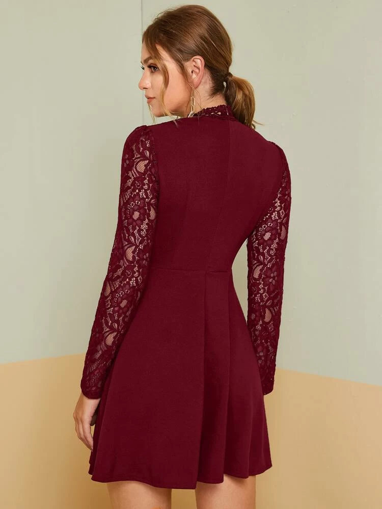 Bologna Skater Dress Burgundy SH
