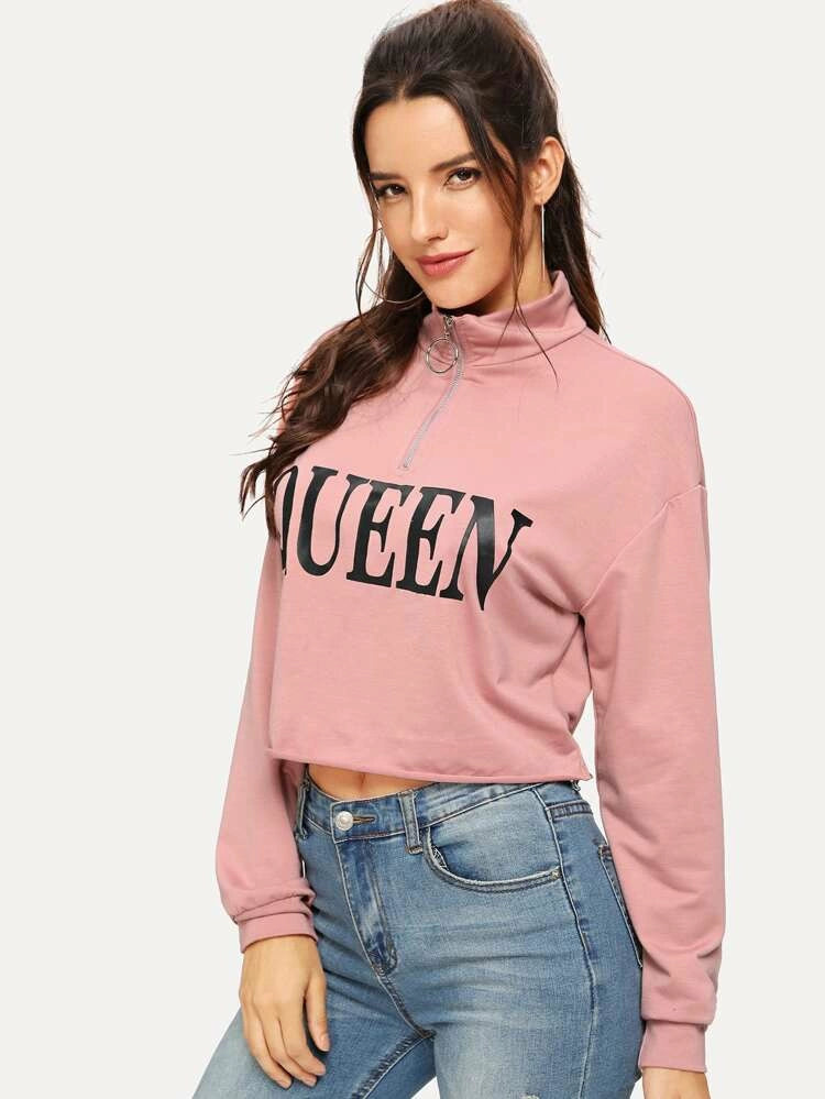 Queen Pullover Pink Top