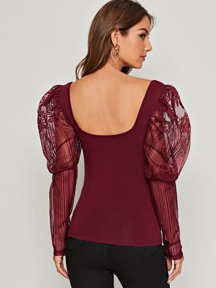 Tiffany Top Burgundy