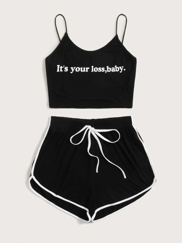 It's Your Loss Baby Shorts Set
