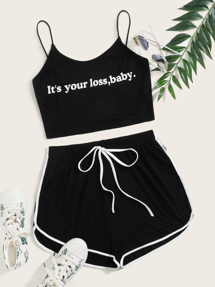 It's Your Loss Baby Shorts Set
