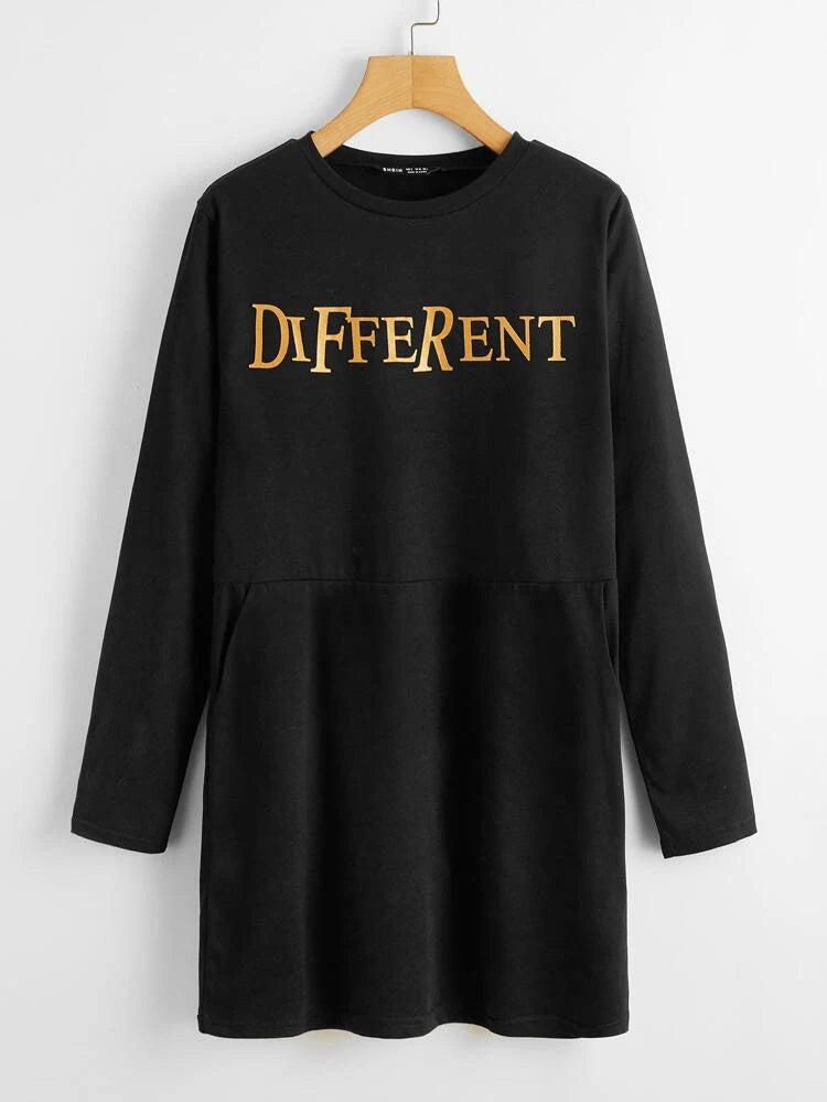 Different Shirt Dress Black.