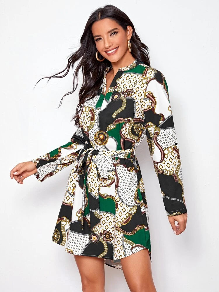Roberta Shirt Dress Green