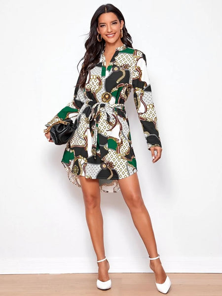 Roberta Shirt Dress Green