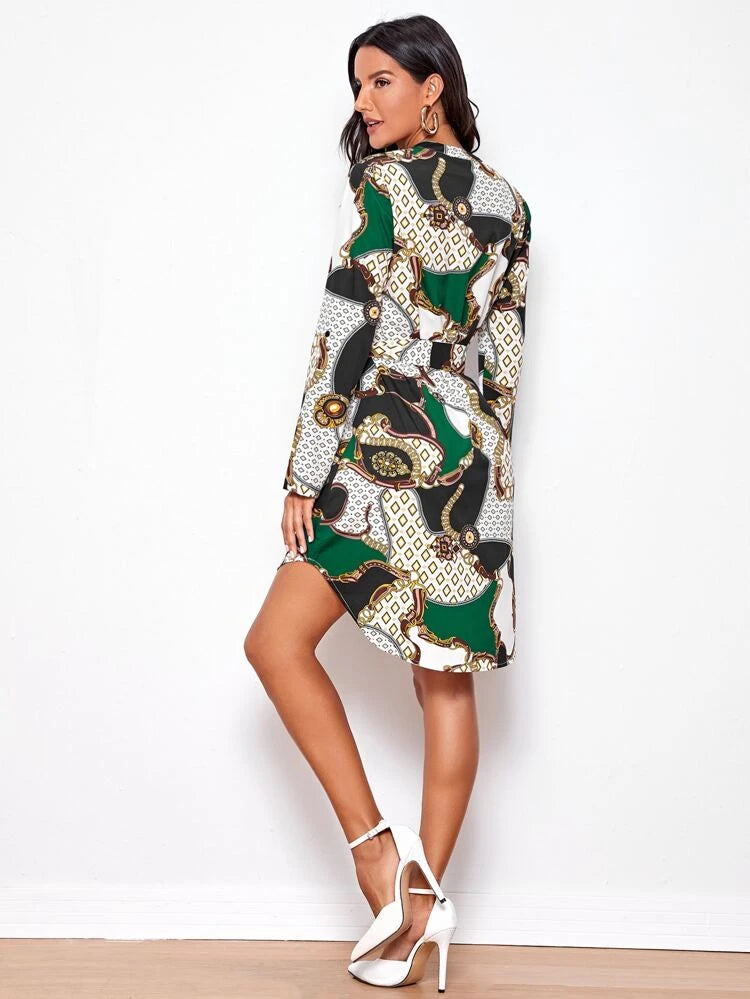 Roberta Shirt Dress Green