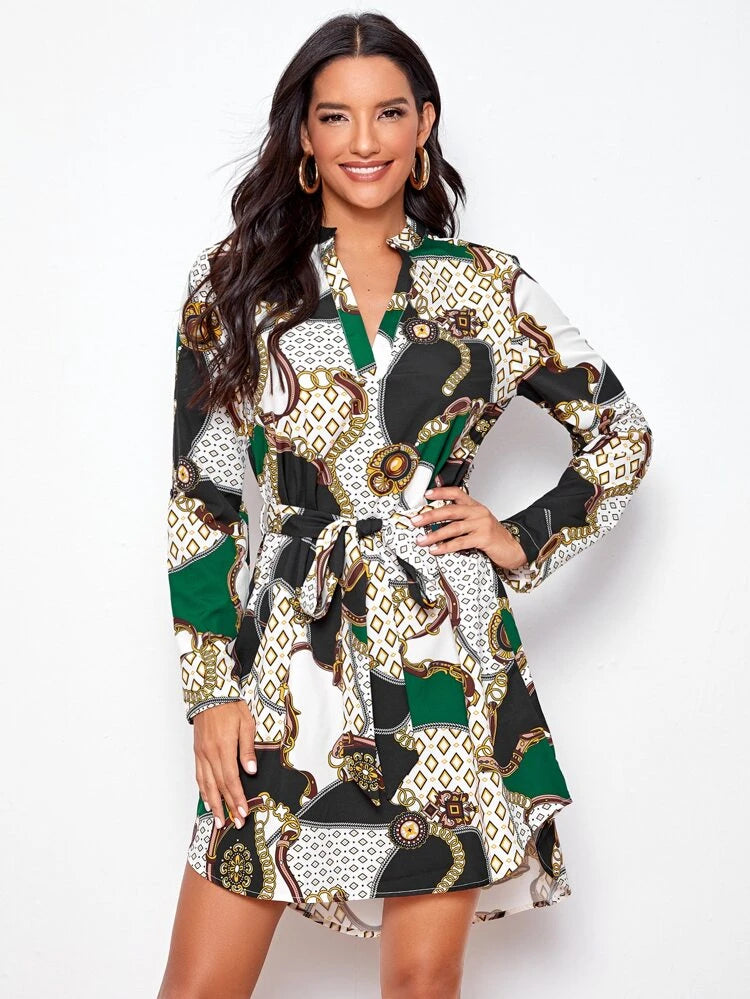 Roberta Shirt Dress Green