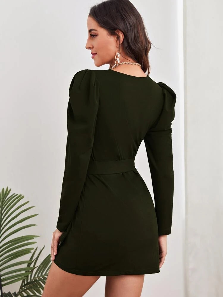 Nana Blazer Dress Dark Green