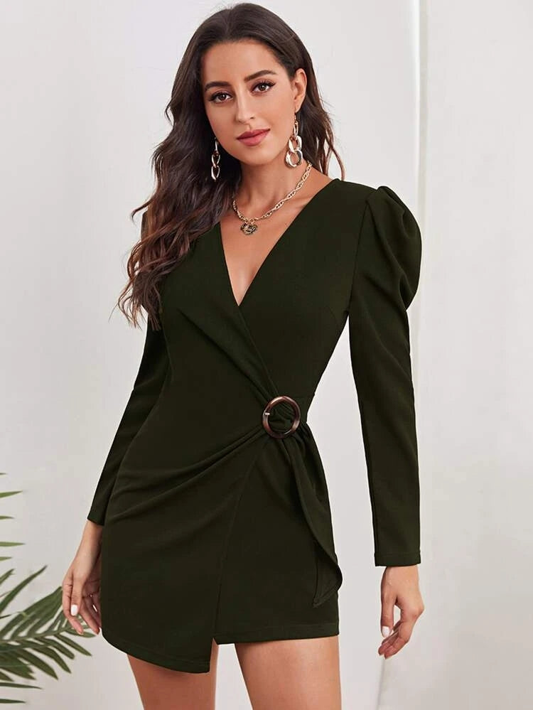 Nana Blazer Dress Dark Green