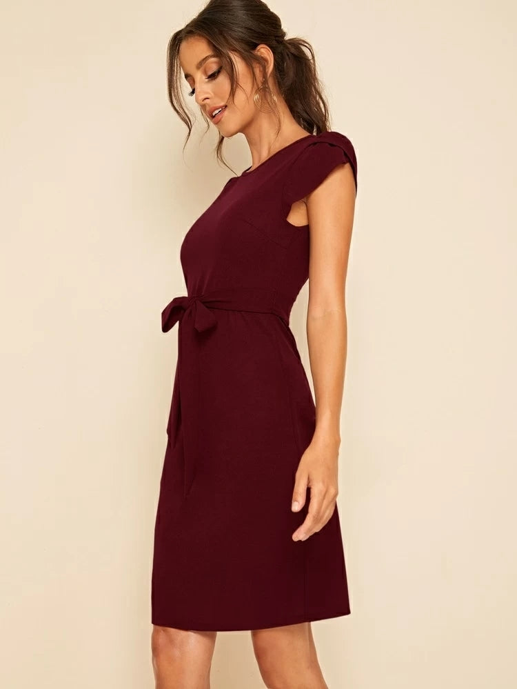 Hawa Shein Dress Burgundy