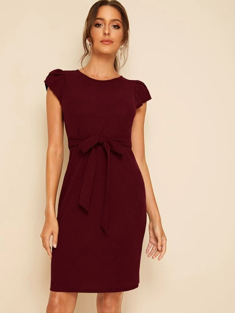 Hawa Shein Dress Burgundy