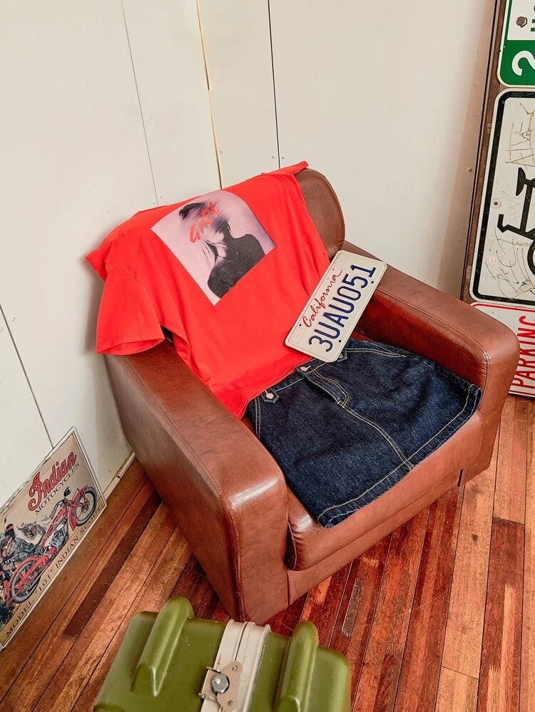 Girl Tee Red Top