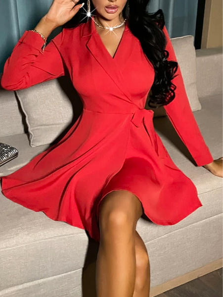 Augustine Blazer Dress Red