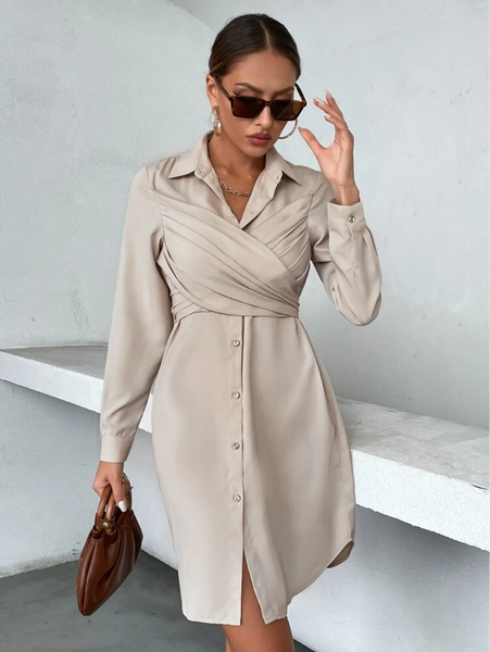 Iman Shirt Dress Apricot She