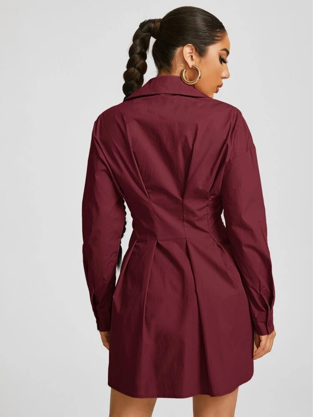 Herman Shirt Dress Burgundy