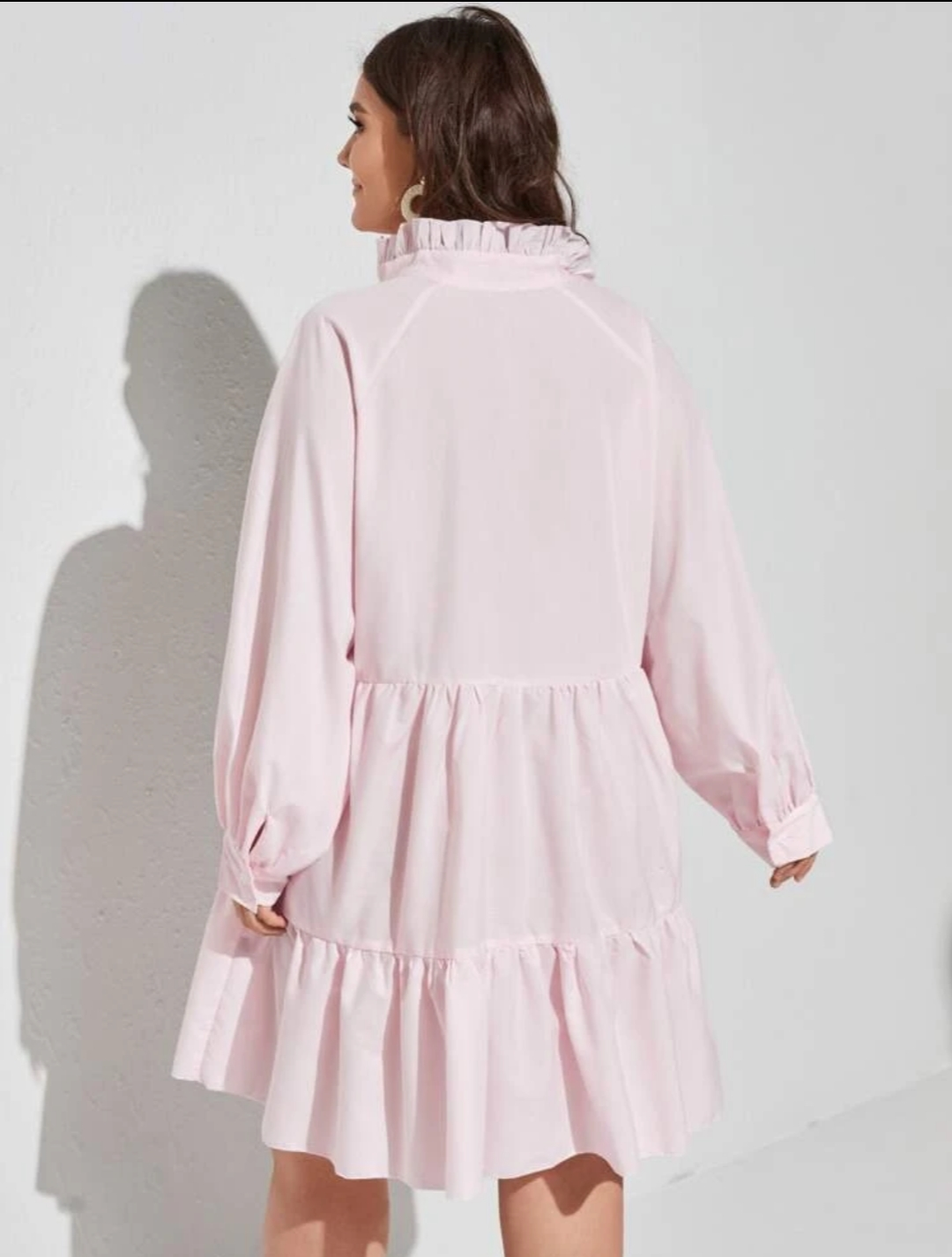 Steffy Plus Shirt Dress Pink She