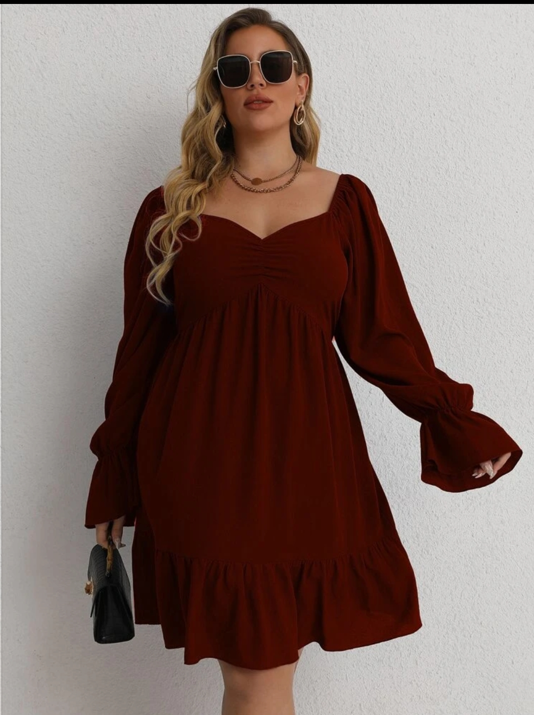 Jefferson Plus Dress Burgundy