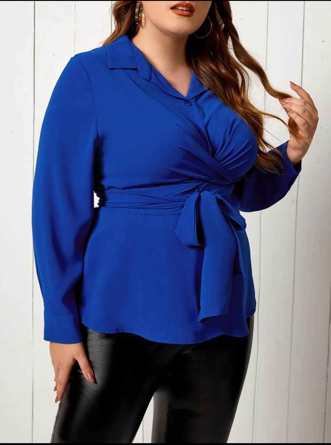 Irene Plus Top Royal Blue