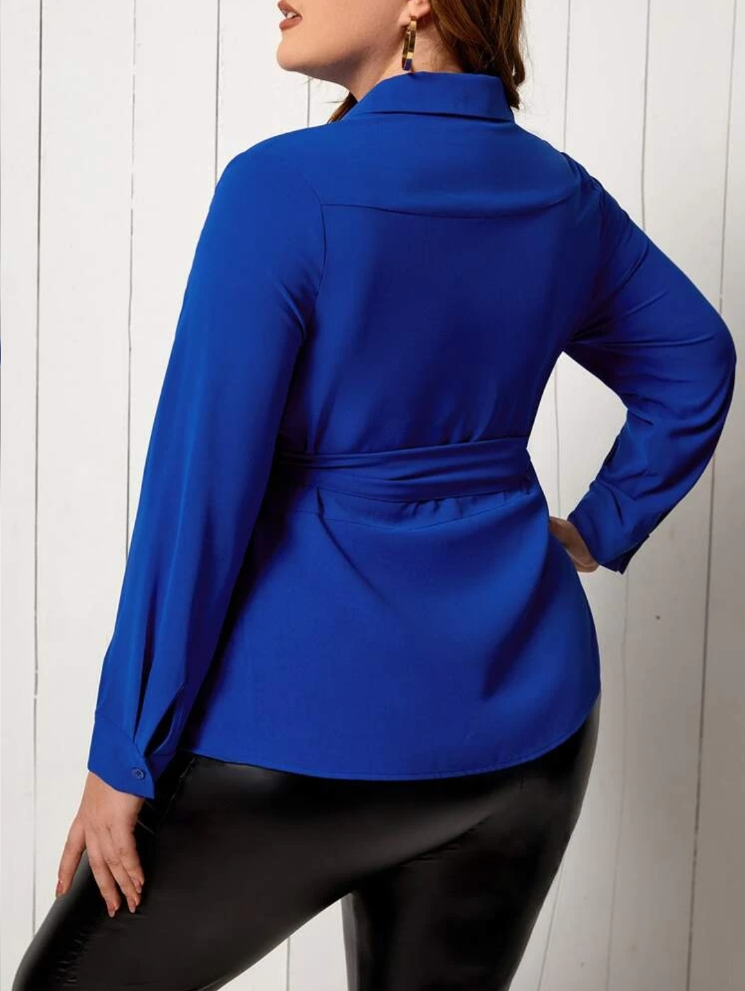 Irene Plus Top Royal Blue