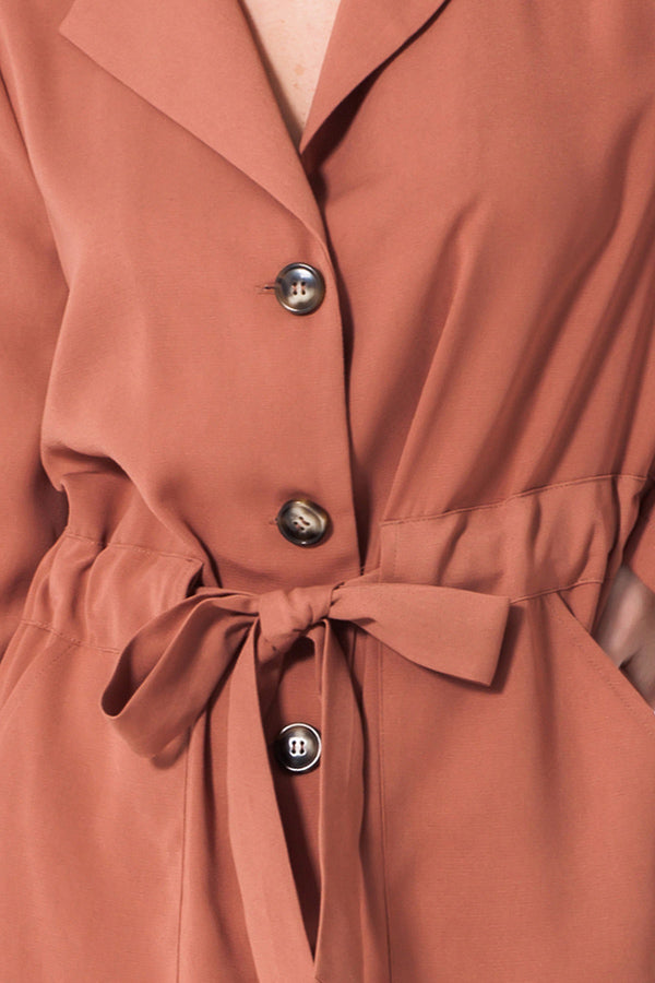 Deby Shirt Dress Dark Mauve