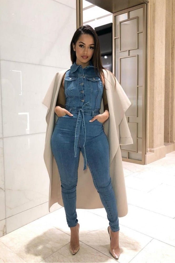 Apolonia Jumpsuit Mid Blue Par